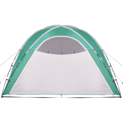 Detail van de groene vidaXL partytent met een waterdichte voorkant en ventilatieroosters.