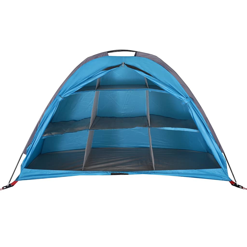Detail van de vidaXL opbergtent met 9 vakken, zijaanzicht van de binnenruimte.