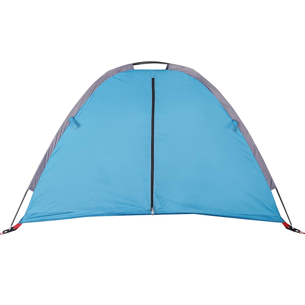 Detail van de vidaXL opbergtent in blauw, zijaanzicht met gesloten rits.