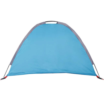 Detail van de blauwe vidaXL opbergtent met waterdichte bovenkant en gebogen vorm.