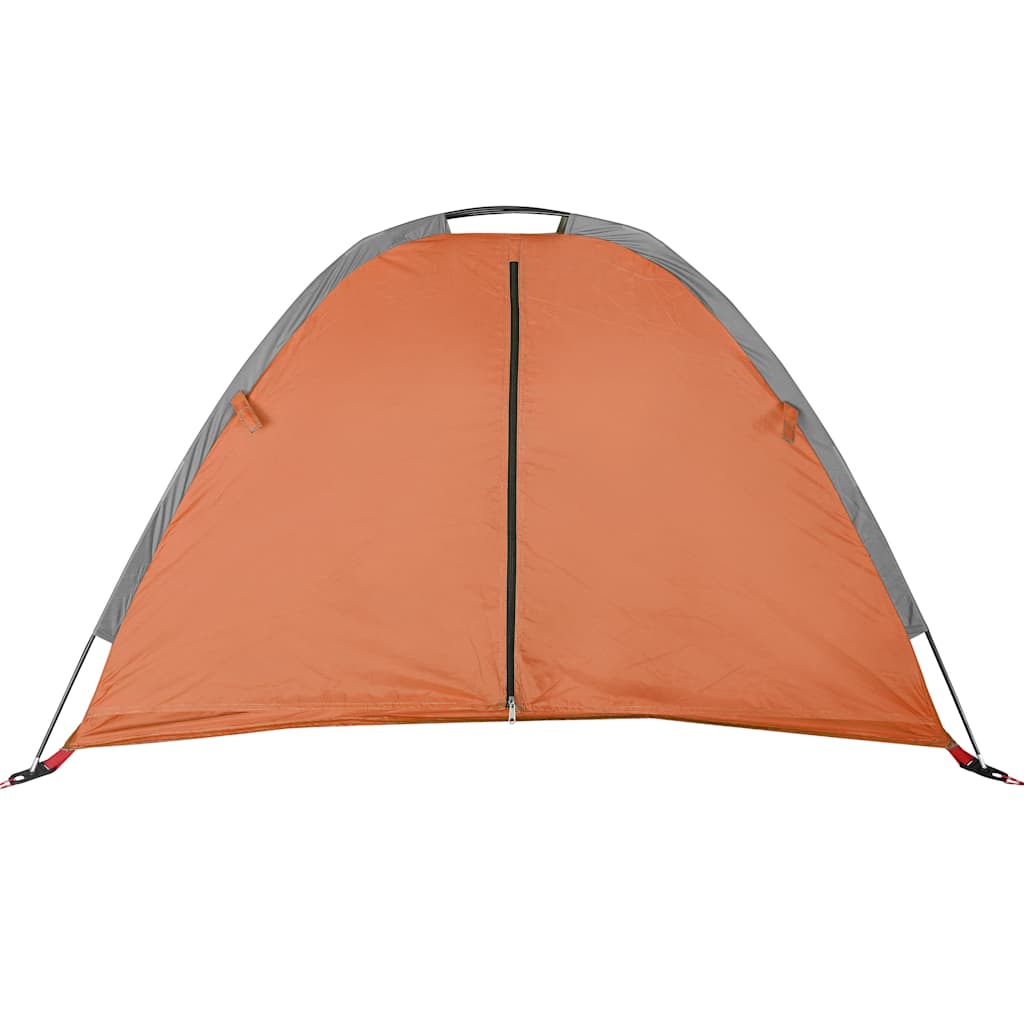 vidaXL Opbergtent 9 vakken waterdicht grijs en oranje