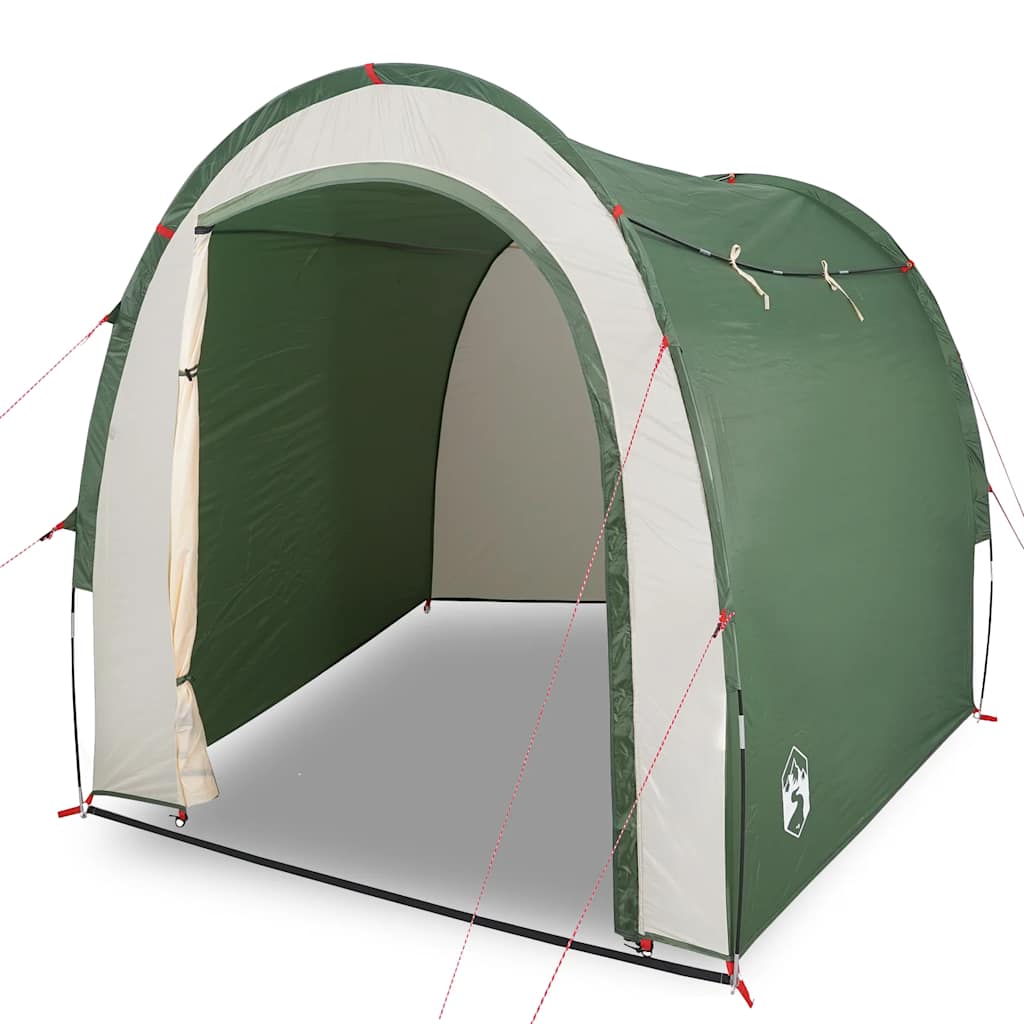 Detail van de vidaXL opbergtent in groen, met open ingang en stevige constructie.