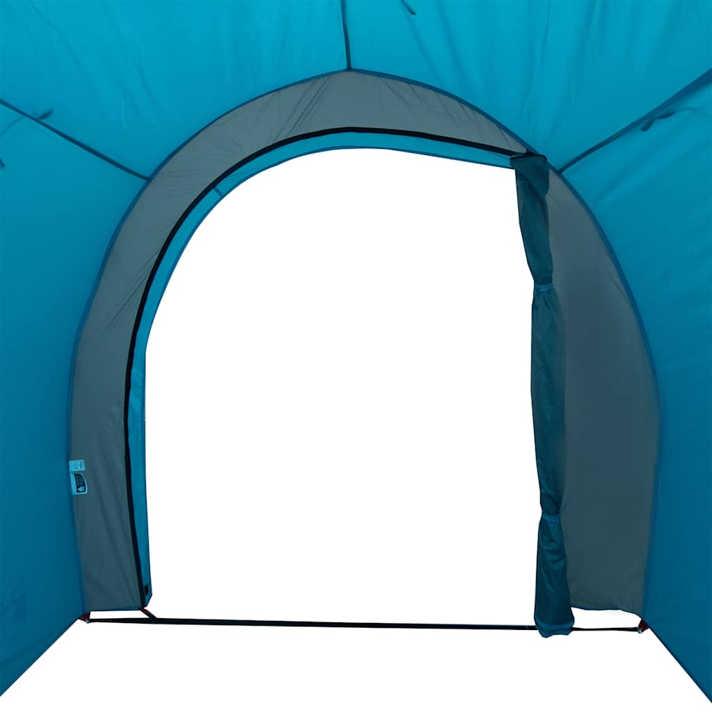 Detail van de ingang van de vidaXL waterdichte opbergtent in blauw.