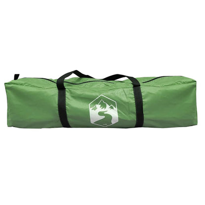 Groene vidaXL Tipitent 4-persoons, compact opgerold met handvatten.