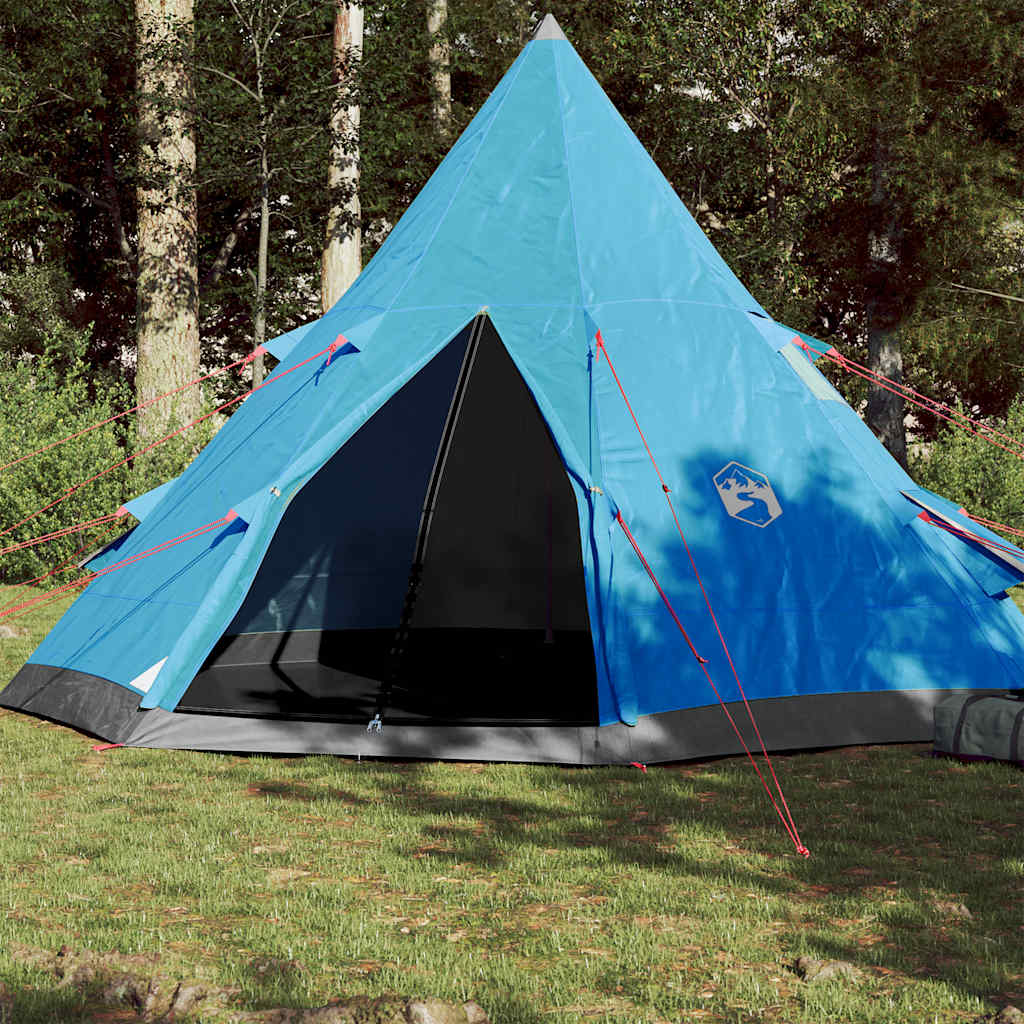 Blauwe vidaXL tipitent voor 4 personen met een waterdicht ontwerp en open ingang.