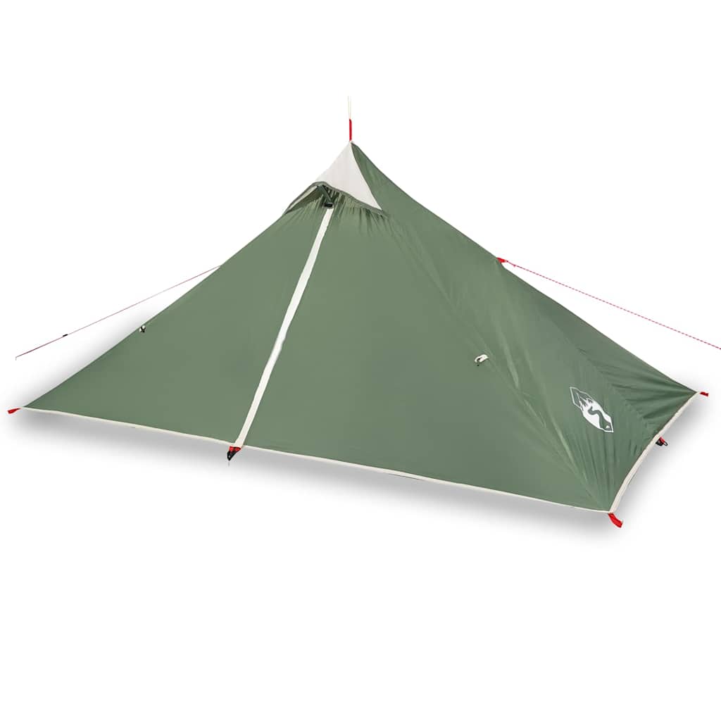 Detail van de groene vidaXL hangende tipi tent met waterdichte stof en stevige constructie.