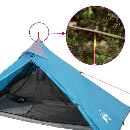 Detail van de hangende tipi tent van vidaXL met een focus op de bevestigingspunten.