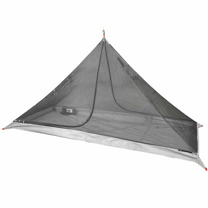 Detail van de hangende tipi tent vidaXL met waterdichte zeilen en ventilatieroosters.