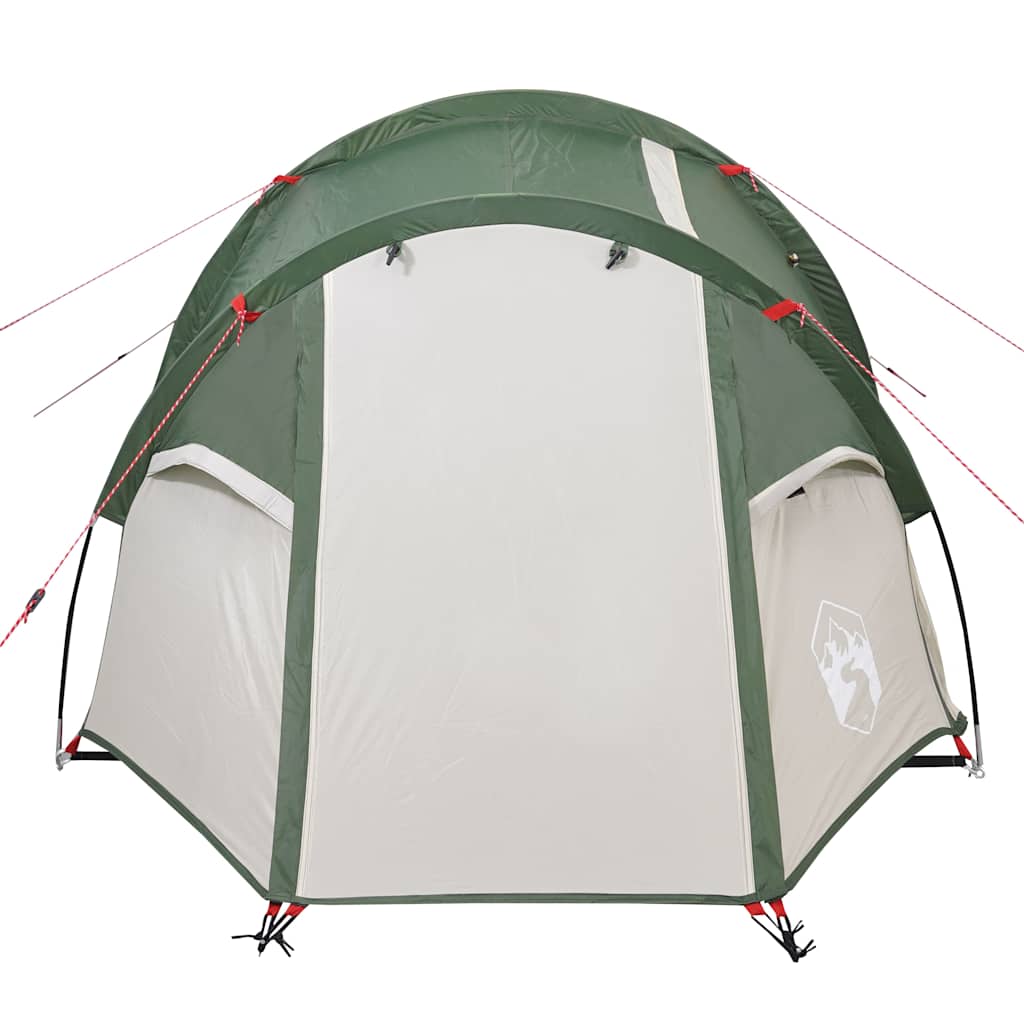 Detail van de vidaXL 3-persoons tunneltent met waterdichte buitenkant en ventilatieopeningen.
