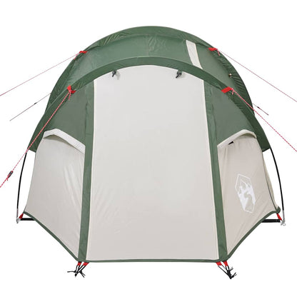Detail van de vidaXL 3-persoons tunneltent met waterdichte buitenkant en ventilatieopeningen.