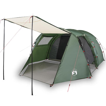 Detail van de vidaXL 4-persoons tunneltent met luifel en open ingang.