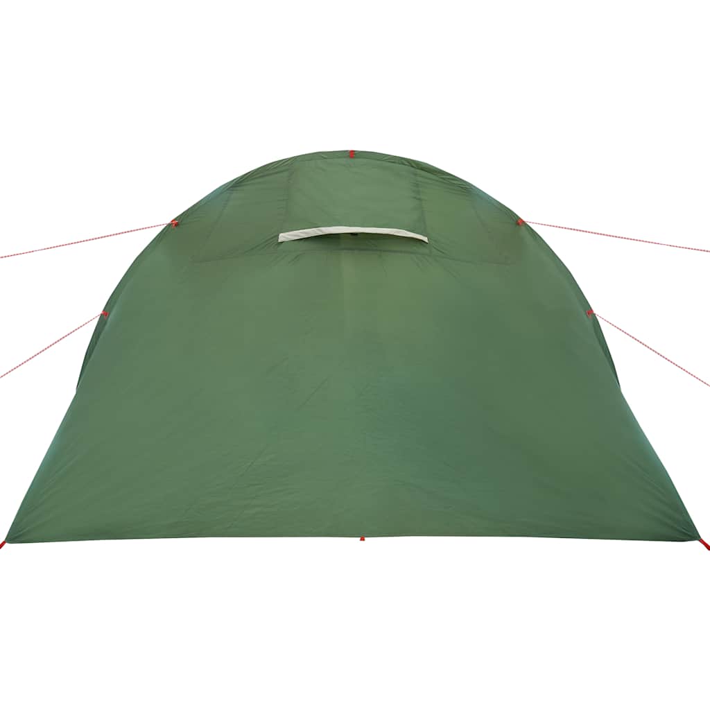 Detail van de groene vidaXL tunneltent met ventilatierooster aan de bovenkant.