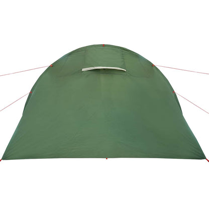 Detail van de groene vidaXL tunneltent met ventilatierooster aan de bovenkant.
