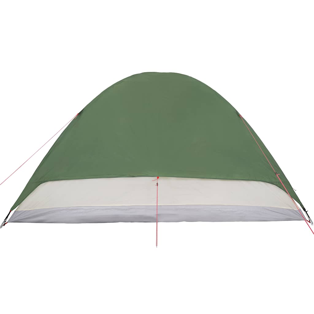 Detail van de groene vidaXL koepeltent met waterdichte bovenkant en stevige stiksels.