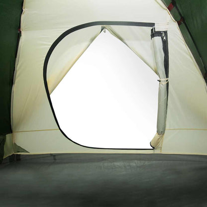 Detail van het zijraam van de vidaXL 6-persoons koepeltent, met gaas voor ventilatie.