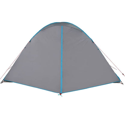 Zijaanzicht van de vidaXL koepeltent in blauw met waterdichte afwerking.