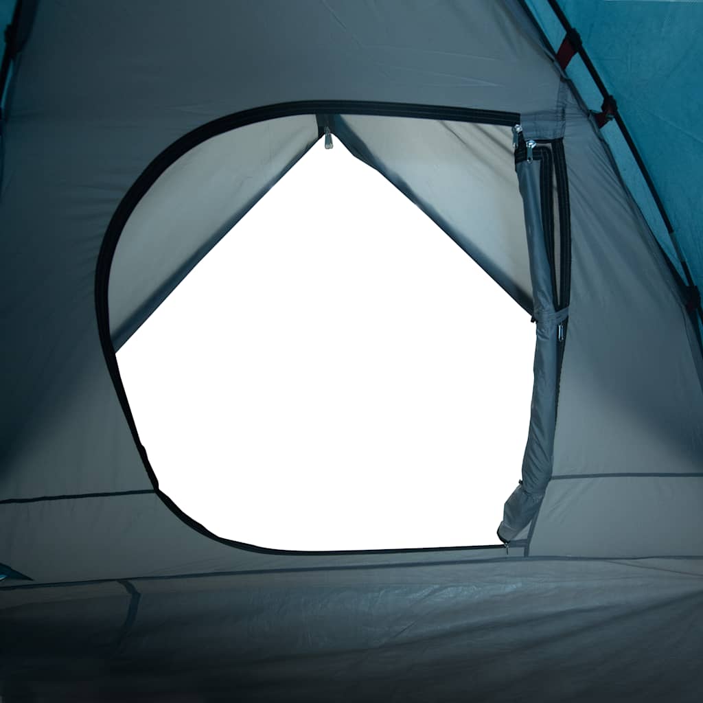 Detail van de ingang van de vidaXL koepeltent met waterdichte rits en ventilatieopening.