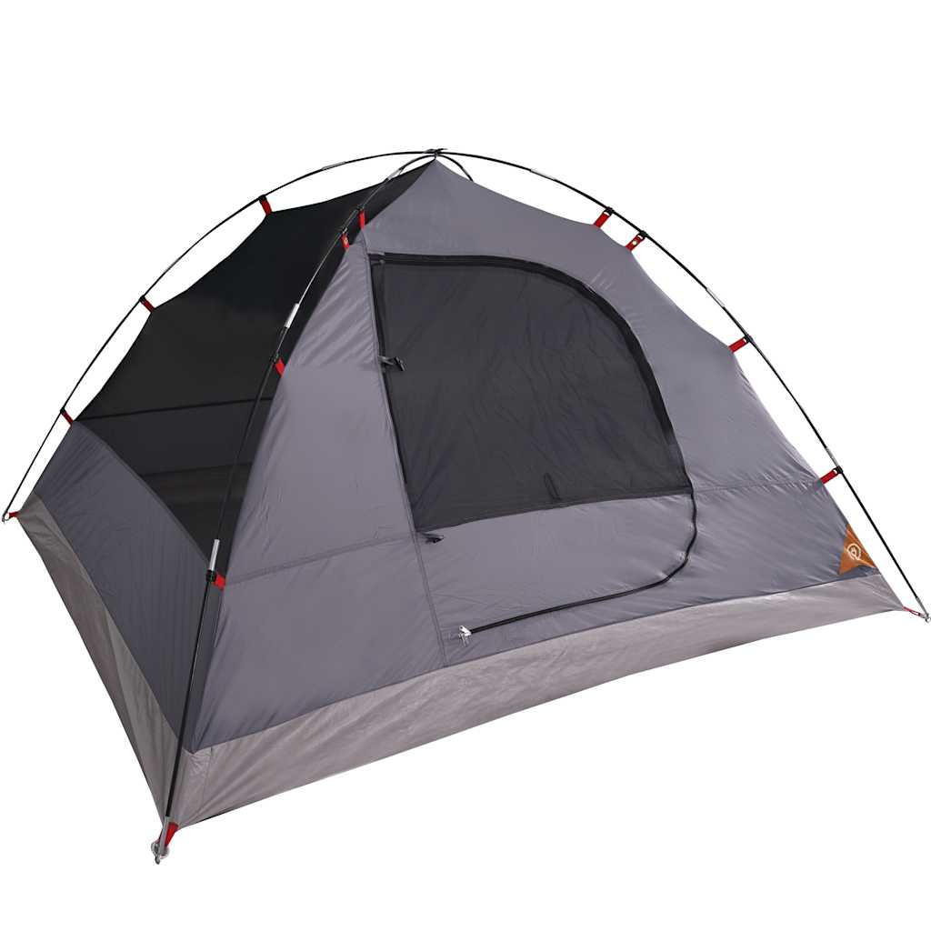 Detail van de vidaXL koepeltent met open ingang en ventilatierooster.