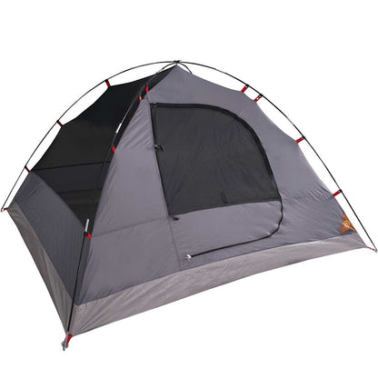 Detail van de vidaXL koepeltent met open ingang en ventilatierooster.