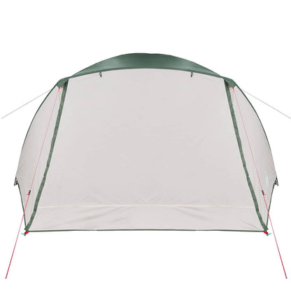 Detail van de waterdichte voorkant van de vidaXL 4-persoons tent met luifel.