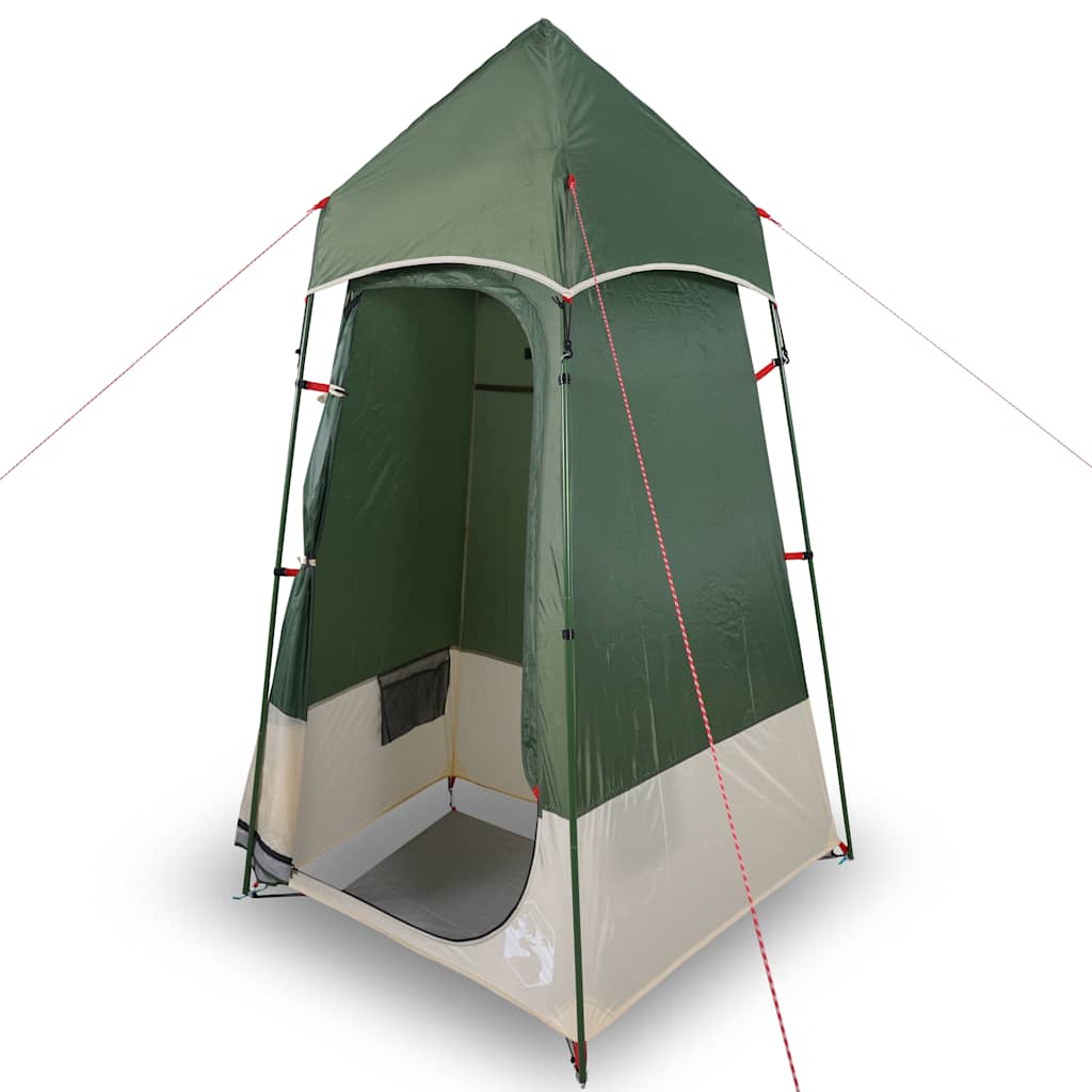 Detail van de vidaXL toilettent in groen, met waterdichte buitenzijde en ventilatierooster.