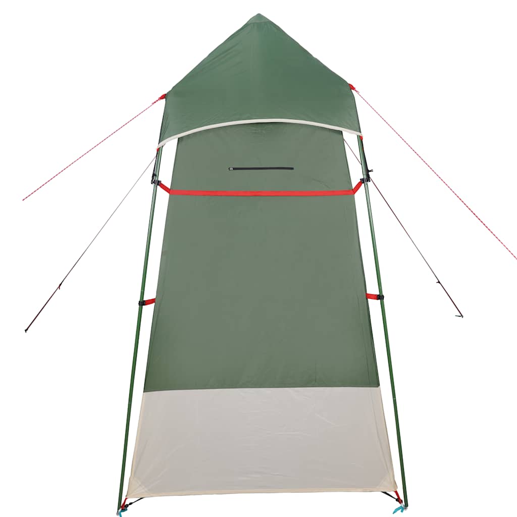 Detail van de vidaXL waterdichte toilettent in groen, zijaanzicht met ventilatierooster.