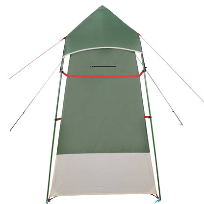 Detail van de vidaXL waterdichte toilettent in groen, zijaanzicht met ventilatierooster.