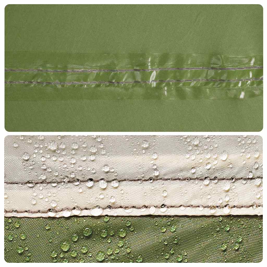 Detail van de getapete naden en waterdichte PU-coating van de vidaXL tent.