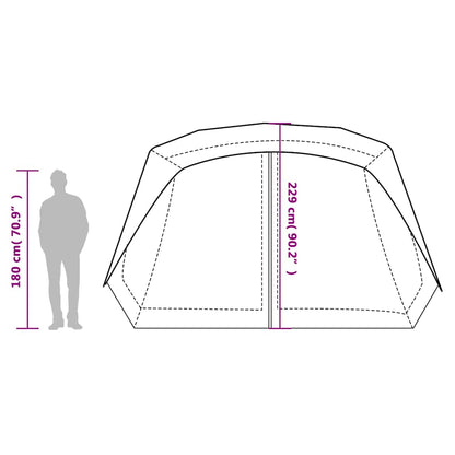 Zijaanzicht van de vidaXL tent met waterdicht ontwerp en snelontgrendeling.