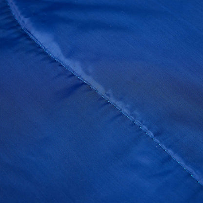 Detail van de blauwe stof van de vidaXL slaapzak, met zichtbare stiksels.