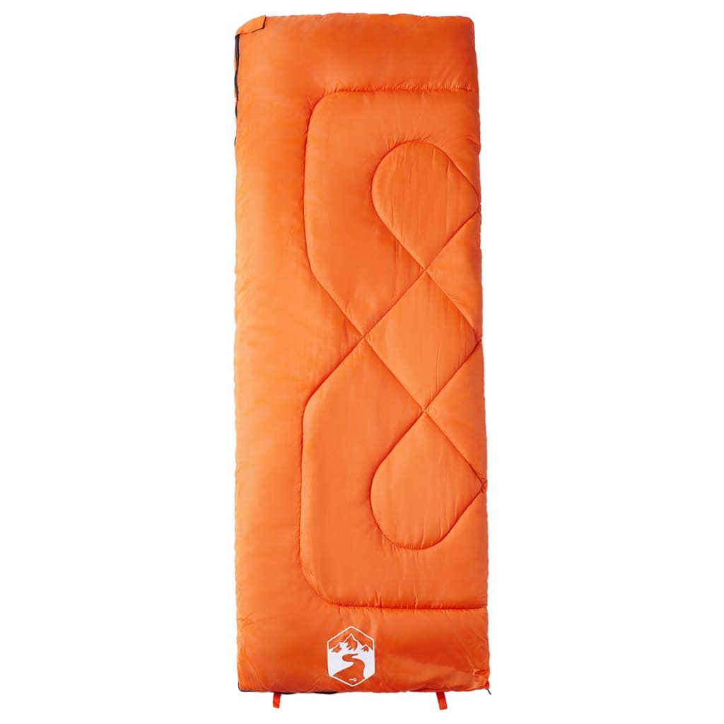 Oranje vidaXL slaapzak met een comfortabel, gestroomlijnd ontwerp en logo aan de onderkant.