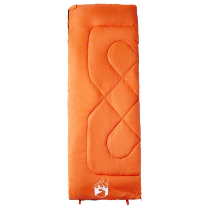 Oranje vidaXL slaapzak met een comfortabel, gestroomlijnd ontwerp en logo aan de onderkant.