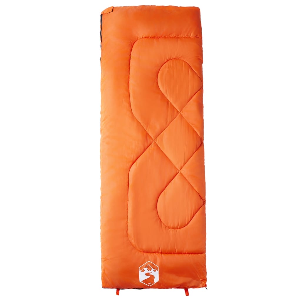 Oranje vidaXL 3-seizoenen slaapzak met een gestikt patroon en een logo aan de onderkant.