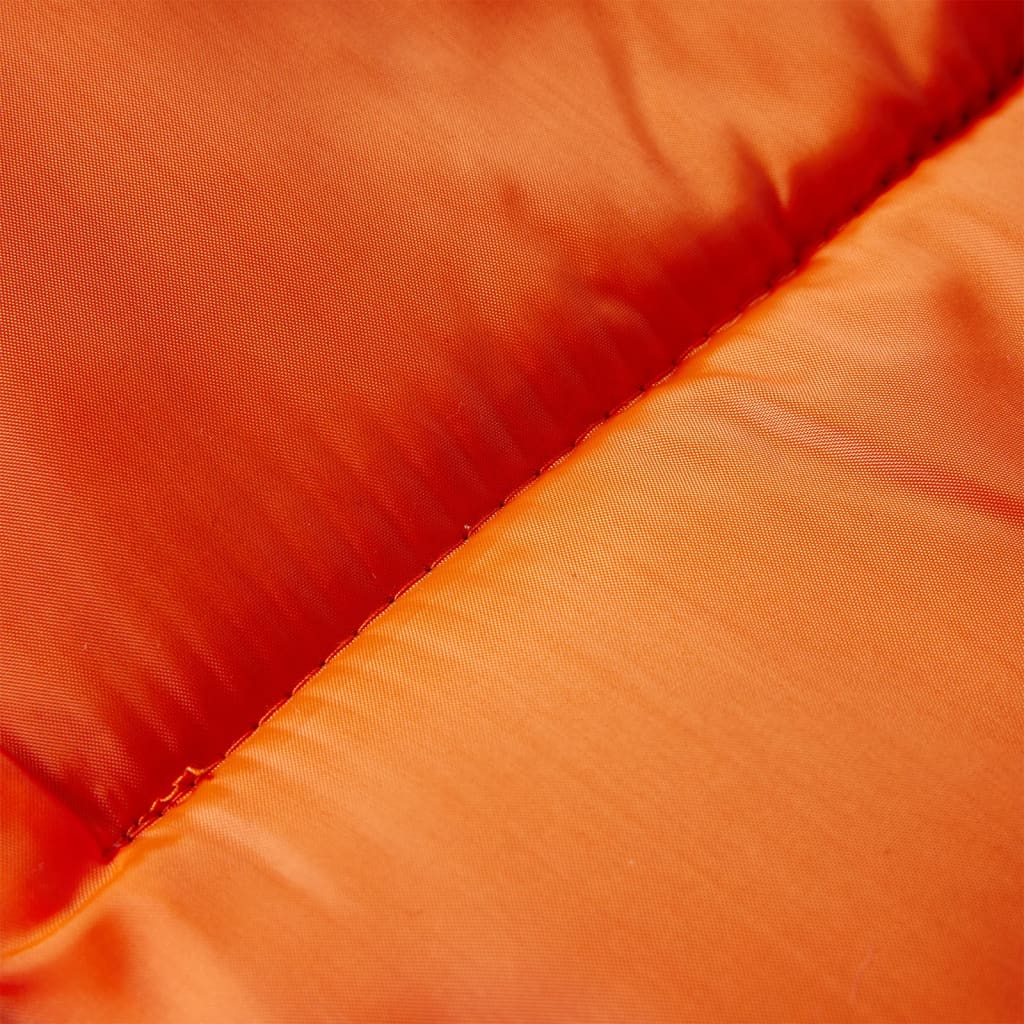 Detail van de oranje binnenvoering van de vidaXL mummieslaapzak voor volwassenen.