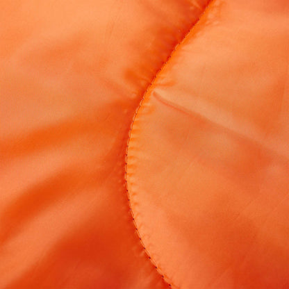 Detail van de oranje binnenvoering van de vidaXL mummie slaapzak voor volwassenen.
