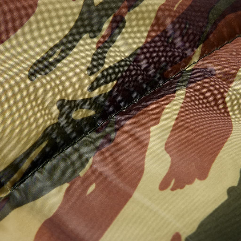 Detail van de camouflagedruk op de vidaXL mummie slaapzak voor volwassenen.