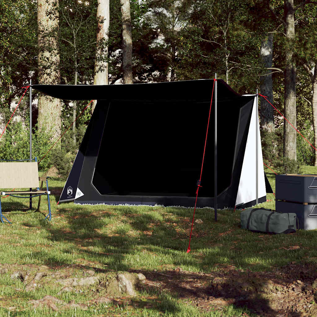Detail van de vidaXL 2-persoons tent met verduisterende stof en handige luifel.