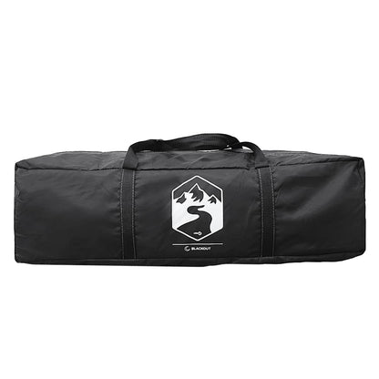Zwarte opbergtas voor de vidaXL 2-persoons tent met logo en handvat.
