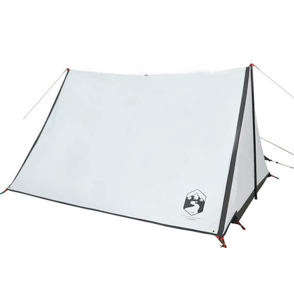 Detail van de vidaXL 2-persoons tent in wit, met waterdichte en verduisterende stof.