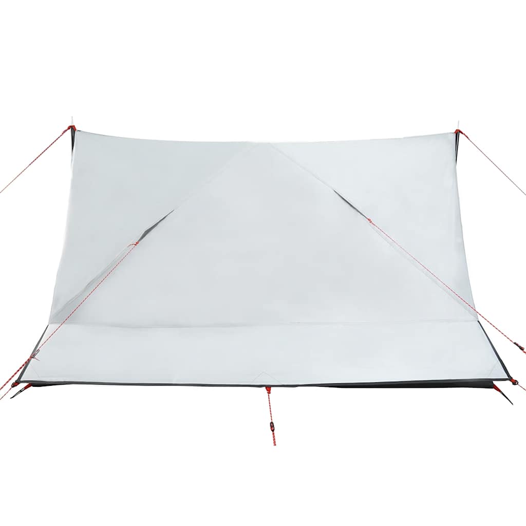 Detail van de witte vidaXL tent met waterdicht en verduisterend doek, zijaanzicht.