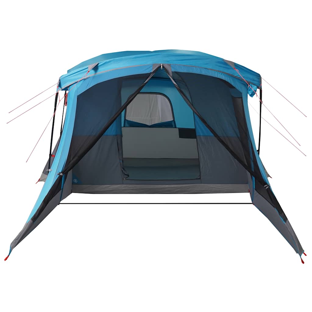 Detail van de vidaXL tent met luifel, zijaanzicht met open ingang en waterdichte stof.
