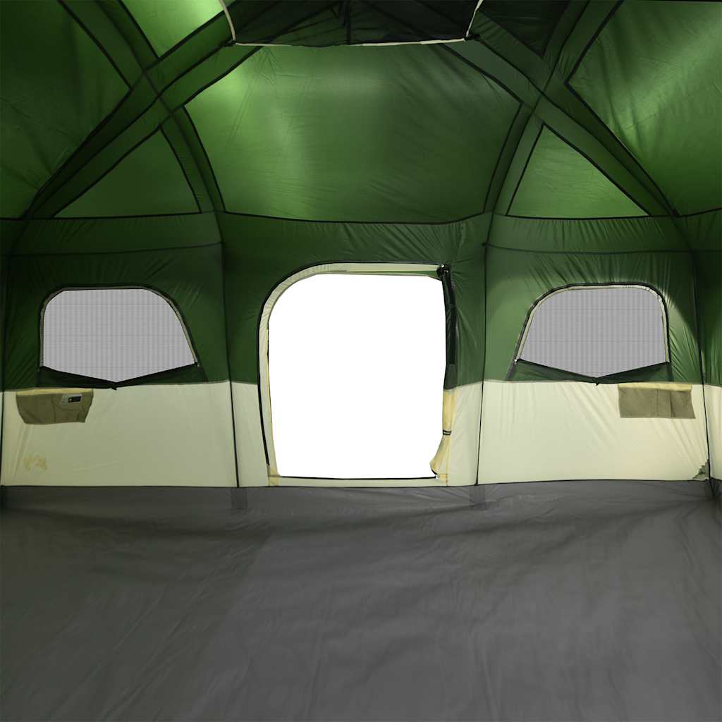 Detail van de binnenkant van de vidaXL gezinstent met gaaswanden en grote opening.
