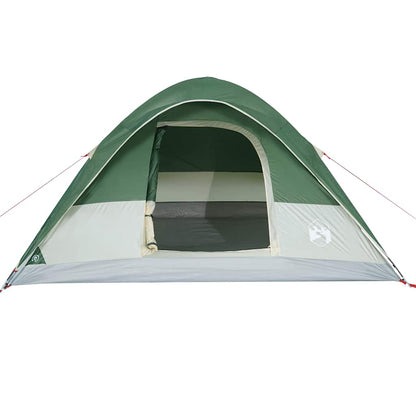 Detail van de groene vidaXL koepeltent met open ingang en stevige constructie.