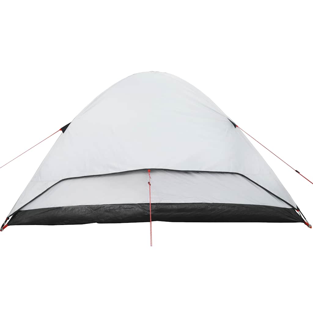 Detail van de vidaXL koepeltent in wit, zijaanzicht met waterdichte coating.