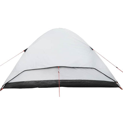 Detail van de vidaXL koepeltent in wit, zijaanzicht met waterdichte coating.