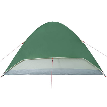 Detail van de groene vidaXL koepeltent met waterdichte PU-coating en ventilatieroosters.