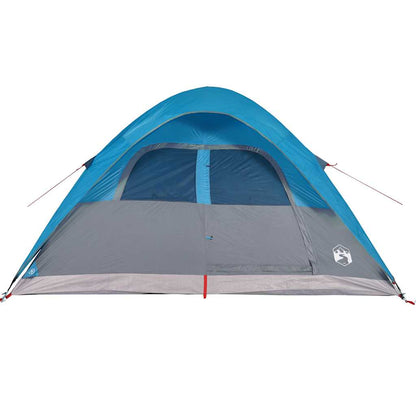 Detail van de vidaXL koepeltent in blauw, met zicht op de ventilatieopeningen.