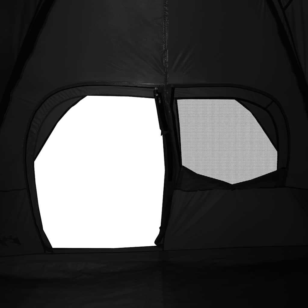 Detail van de verduisterende en waterdichte ritsopening van de vidaXL koepeltent.