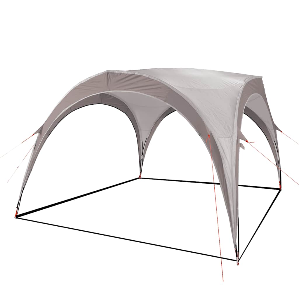 Detail van de vidaXL waterdichte partytent in wit, zijaanzicht met opzetstructuur.