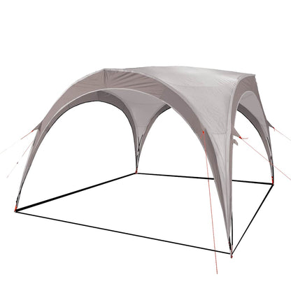 Detail van de vidaXL waterdichte partytent in wit, zijaanzicht met opzetstructuur.